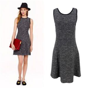 J. Crew Sleeveless Tweed Flare Dress